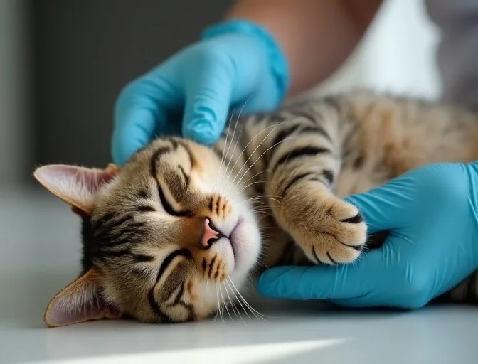 Specialist carefully handling a deceased cat with dignity in Meadow Heights
